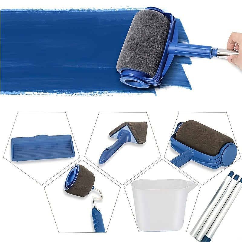 6pcs Paint Roller Corner Brush Handle Wall Painting Roll D