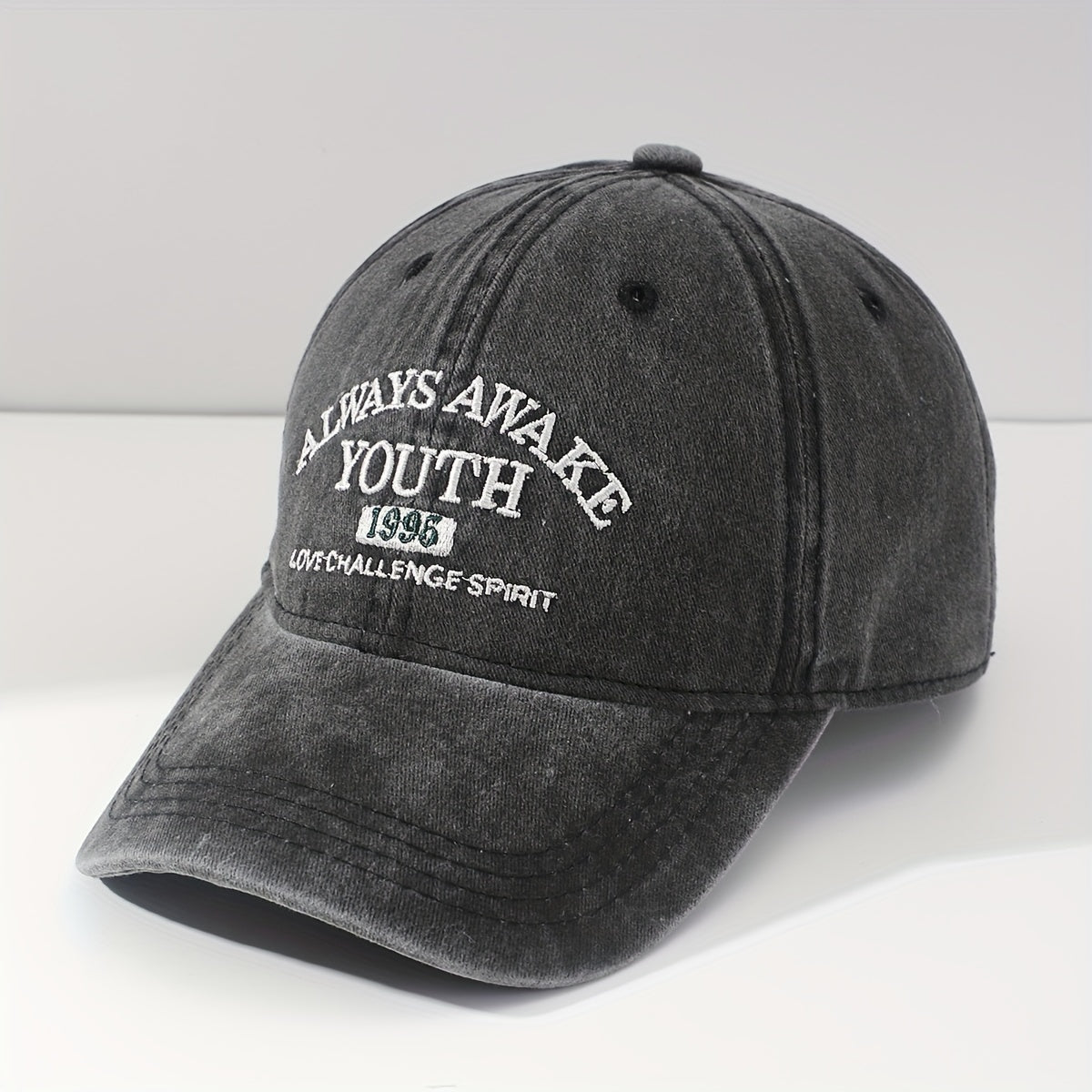 Men's Washed Trucker Hat Alphabet Baseball Cap