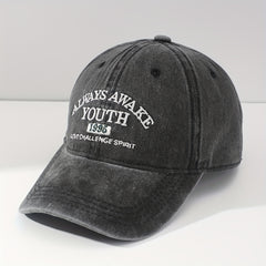 Men's Washed Trucker Hat Alphabet Baseball Cap