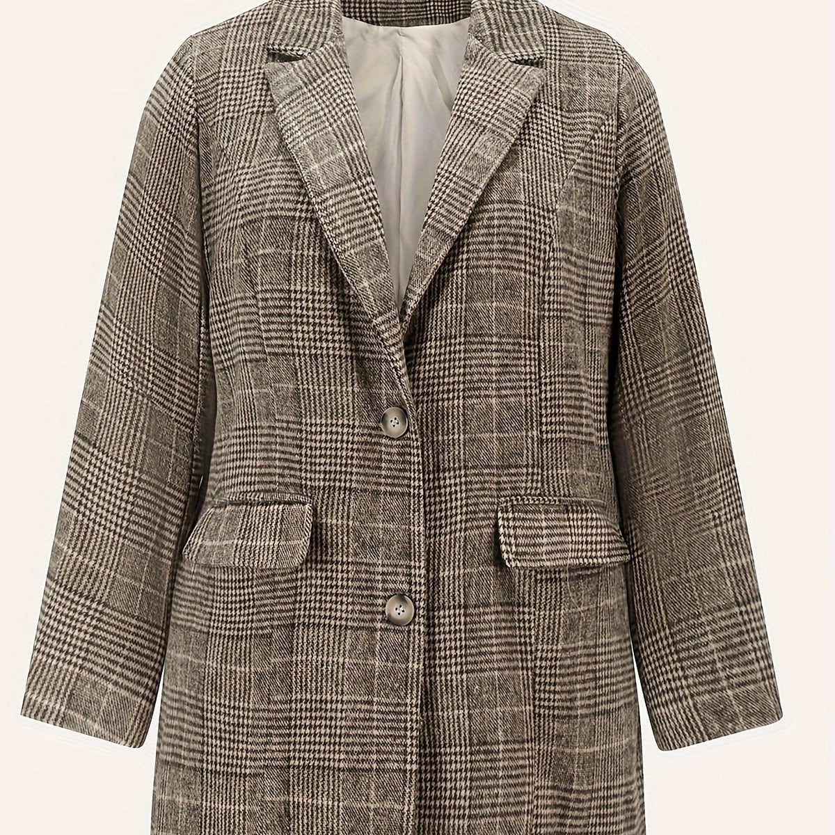 Women's Plus Size Plaid Print Blazers