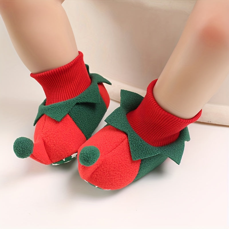 Christmas Cartoon Baby Boots Soft and Warm for Indoor Outdoor Walking