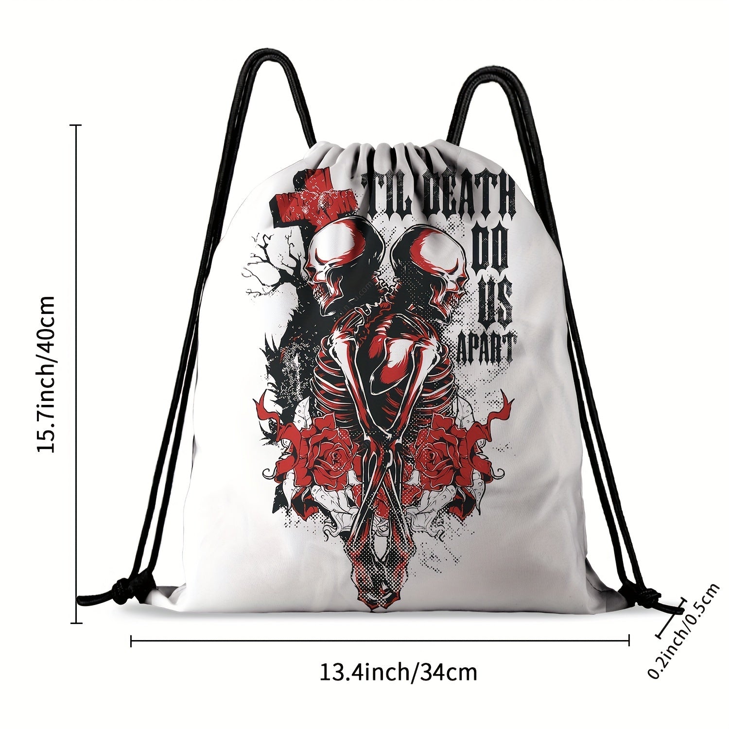 Skeleton Elf Bundle Pockets Gothic Rose Skull Backpack