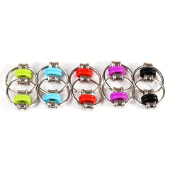 3pcs Vent Bicycle Iron Chain Toy Decompression Metal Keychain
