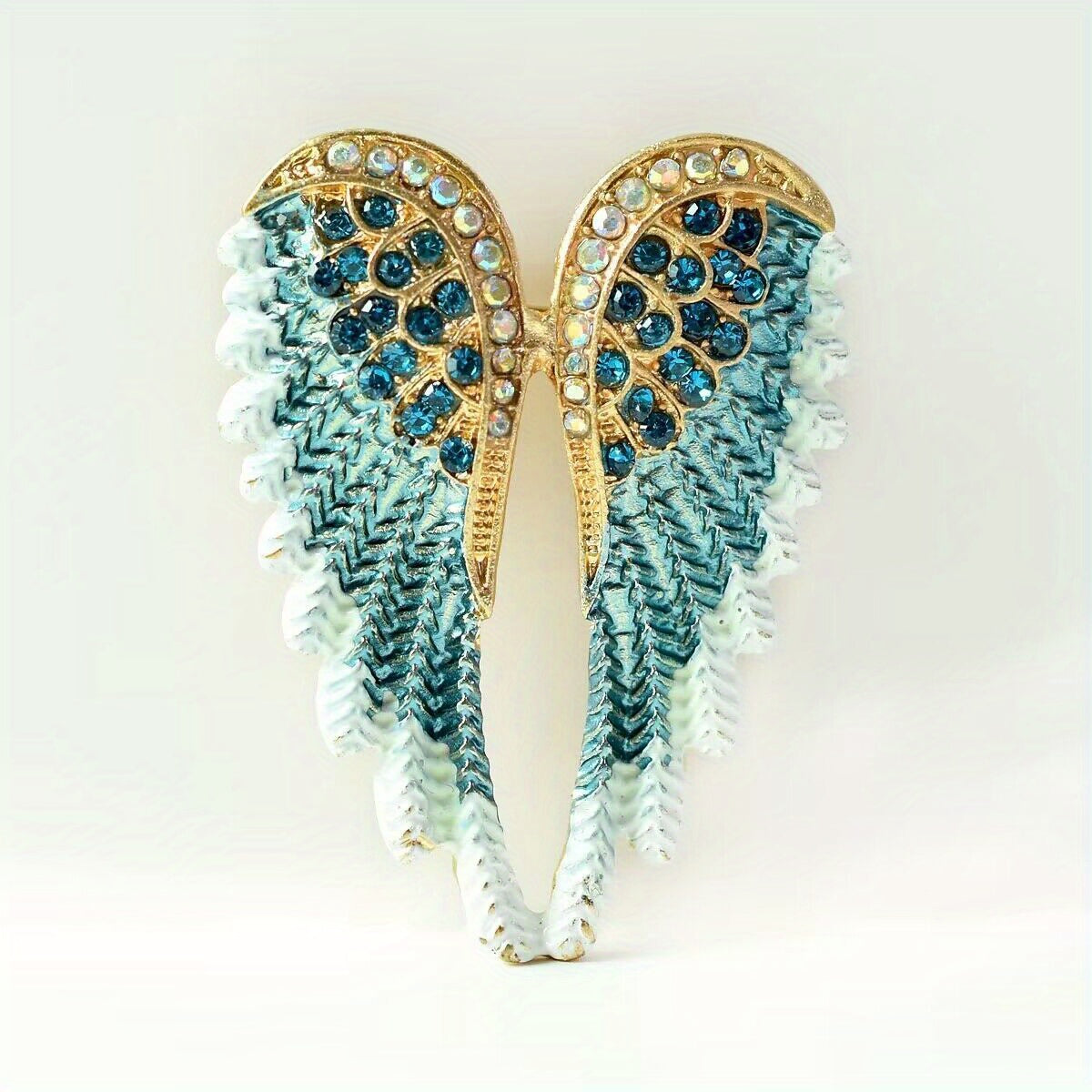 Angel Wings Brooch Feather Corsage Rhinestone Jewelry Clothing Accessories Pin