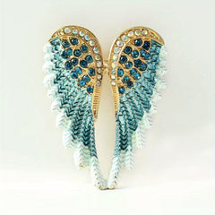 Angel Wings Brooch Feather Corsage Rhinestone Jewelry Clothing Accessories Pin