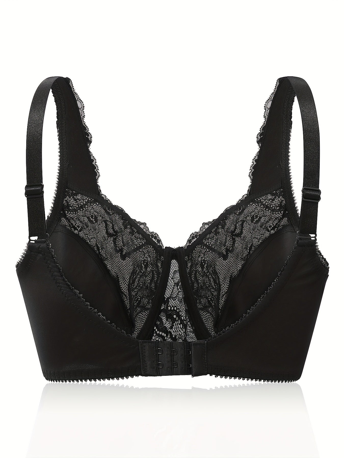 3-Pack Lace Full Cover Underwire Bras Set - Plus Size