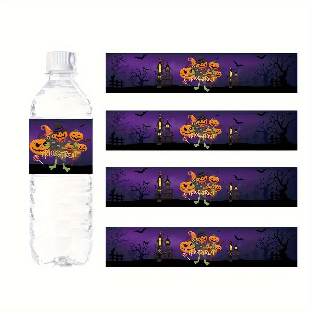 Halloween Theme Waterproof Bottle Stickers for Decorations
