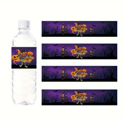 Halloween Theme Waterproof Bottle Stickers for Decorations
