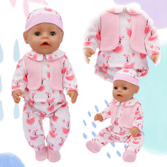 4pcs Flamingo Girl Doll Clothes for 17-18 inch Reborn Dolls