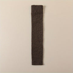 Solid Rib Knit Leg Warmers All-match Knee High Socks Women's Stockings