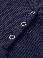 Ribbed Button Tank Top Sleeveless V Neck Casual Women's Top
