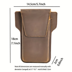 Men's Leather Waist Bag Mobile Phone Bag