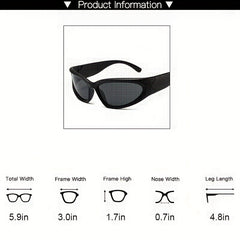 Y2K Wrap Around Sunglasses UV400 for Women Men