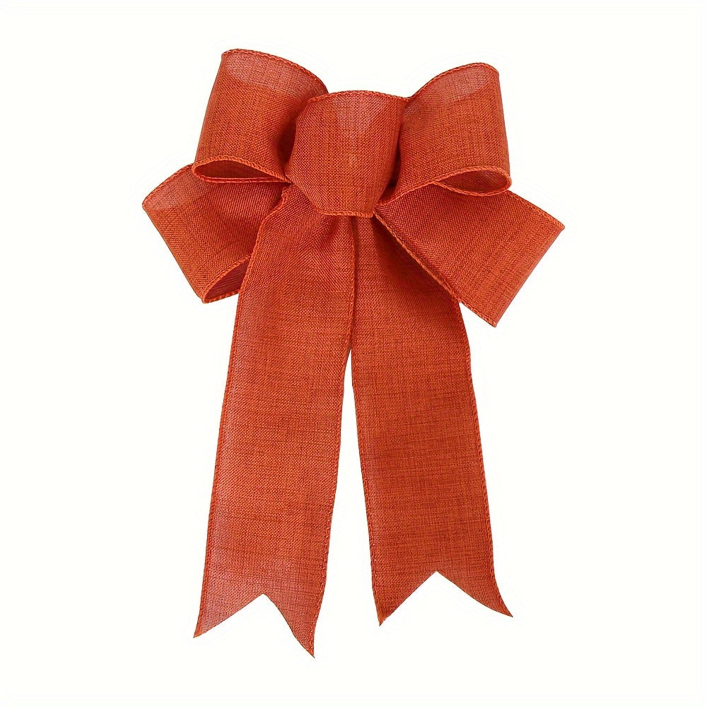 2pcs Velvet Linen Christmas Decoration Bow - Gift Decoration Supplies