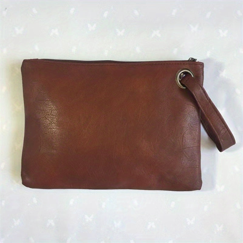 Oversized Clutch Bag Women's PU Leather Briefcase Handbag