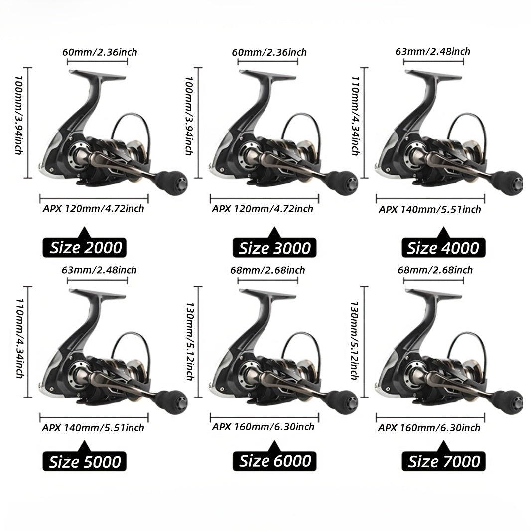 14 Ball Bearings Metal Spinning Fishing Reel for Long Casting & Freshwater