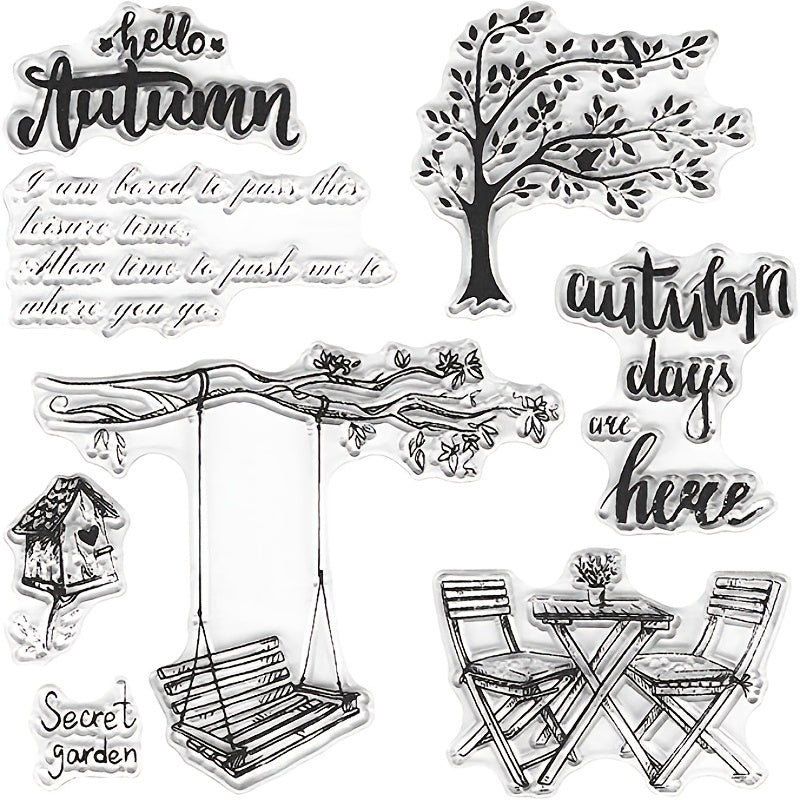 Hello Autumn & Sweet Garden Swing Clear Stamps Set