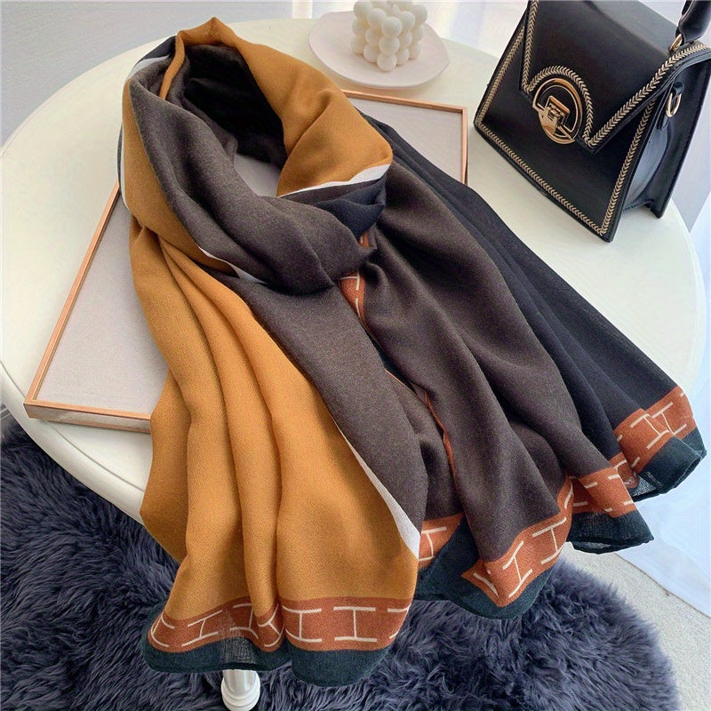 Soft Matching Scarf Large Warm Shawl Wraps Travel Decorative Scarf