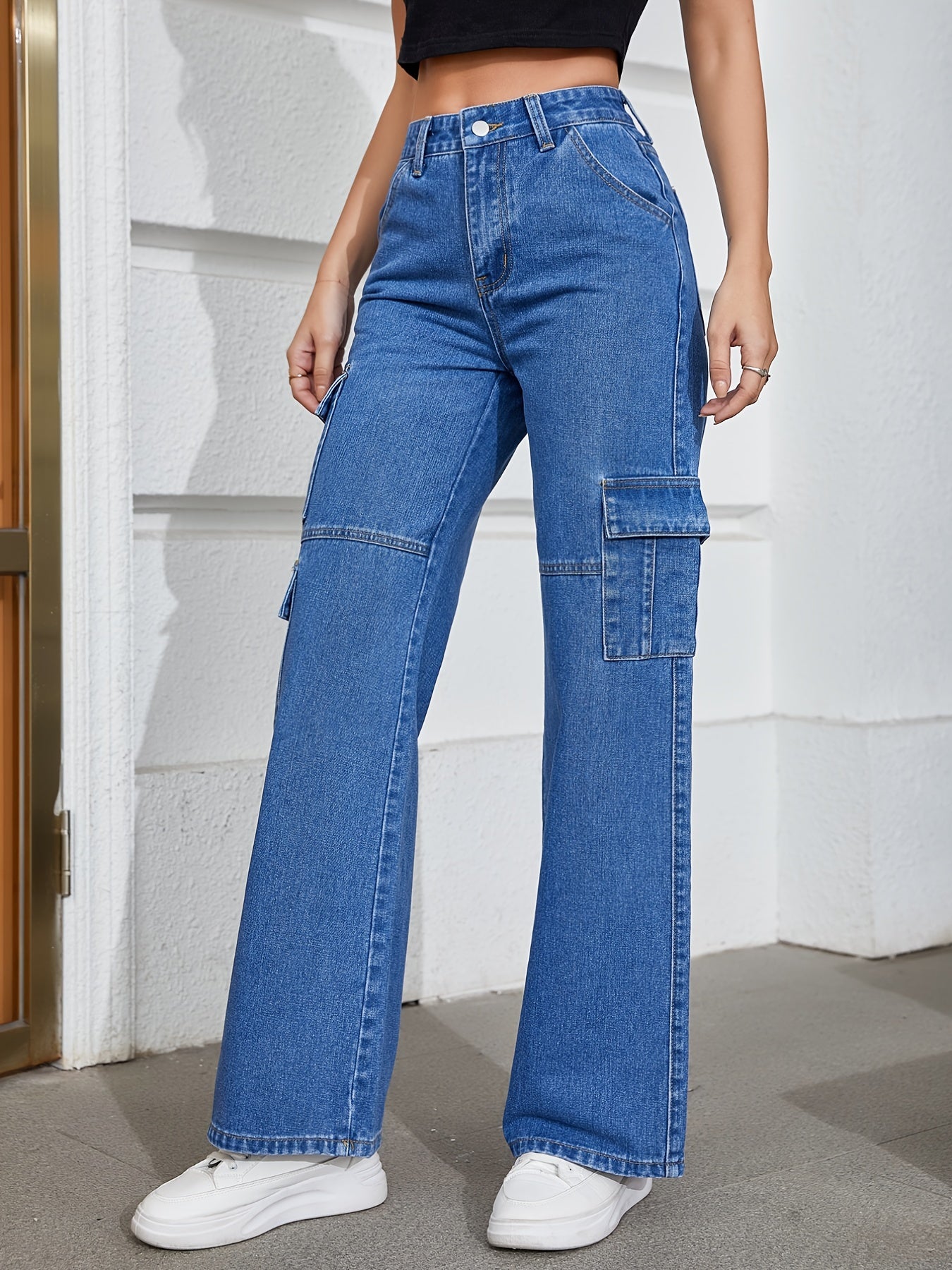 High Waist Wide Leg Baggy Denim Pants