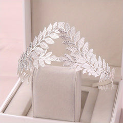 Baroque Leaves Decor Tiara Crown Headband Bridal Hair Accessories