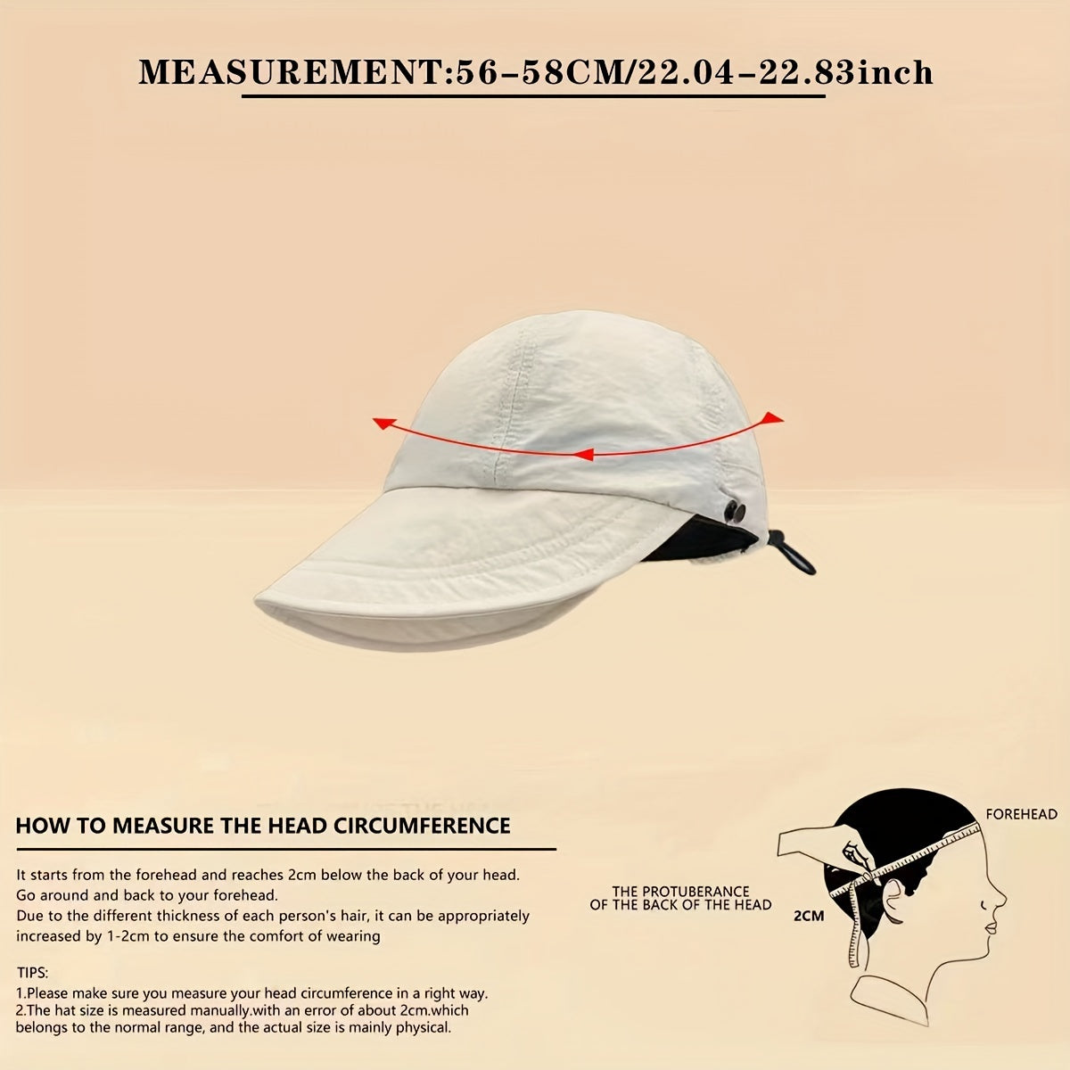Hangable Mask Quick Drying Peaked Cap