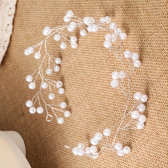 Faux Pearl Wreath Princess Hair Hoop Head Jewelry Hair Accessories For Girls