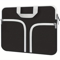 Solid Laptop Bag with Zipper Case Document File Holder Lightweight Briefcase