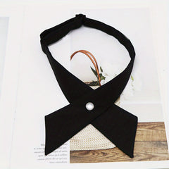 Adjustable Cross Bow Ties Solid Shirt Tie For Men & Women