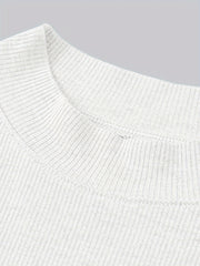 Ribbed Lounge Top Crew Neck Sleeve Women's Loungewear