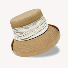 Vintage Block Bucket Hat Rolled Brim Lightweight Classic Basin Hat