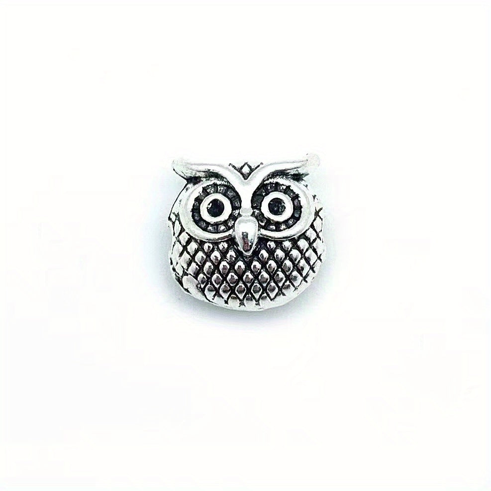 10pcs Butterfly Flower Owl Alloy Spacer Beads For DIY Jewelry Making