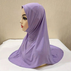 Girls Plain Soft Arab Hijab For 3 8Years Old