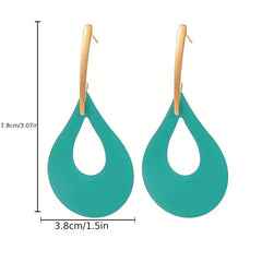 Boho Teardrop Dangle Earrings 18K Plated Jewelry Gift