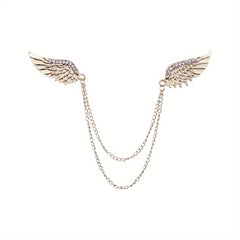 Deer Horn Chain Brooch Zinc Alloy Chain Tassel Brooch Pin