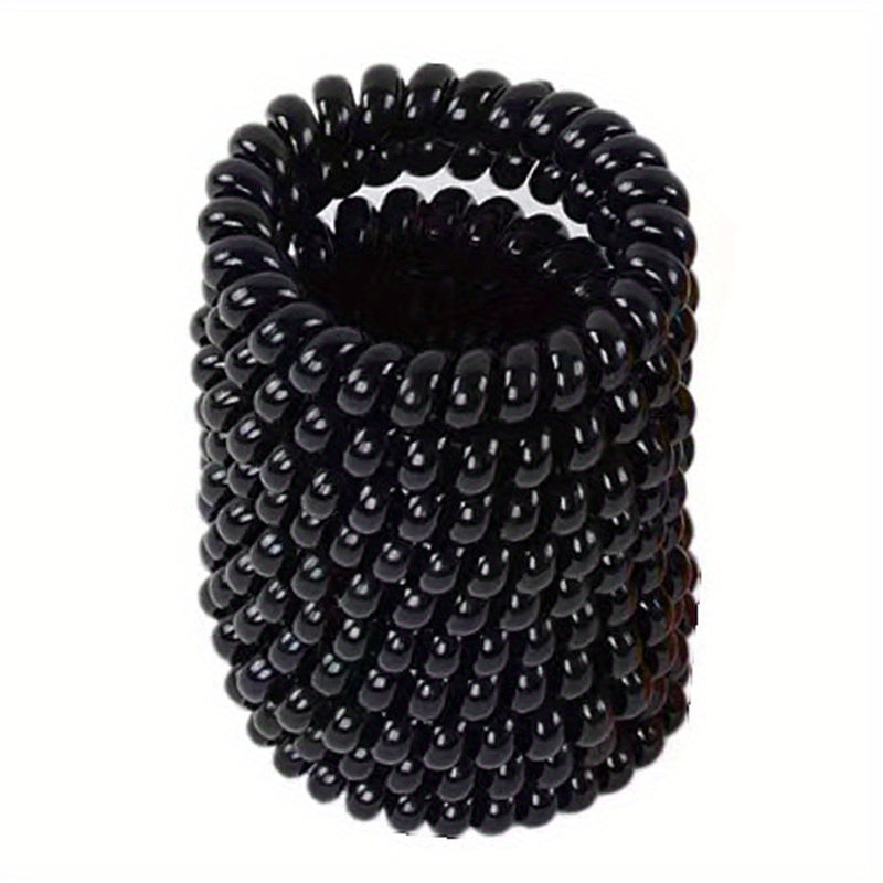 Spiral Hair Tie Waterproof Elastic Ponytail Holder Hair Accessories