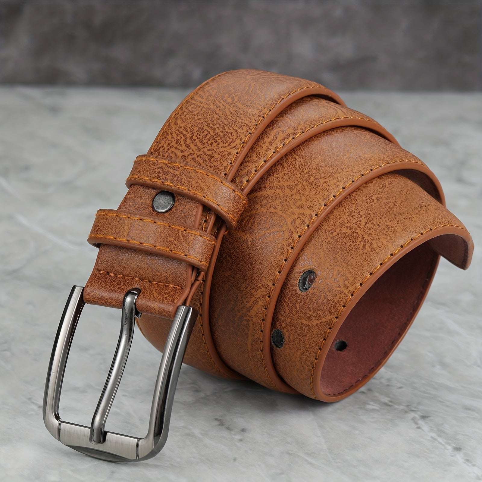 Men's Pin Buckle Belt PU Leather Casual Jeans Pants Waist Strap