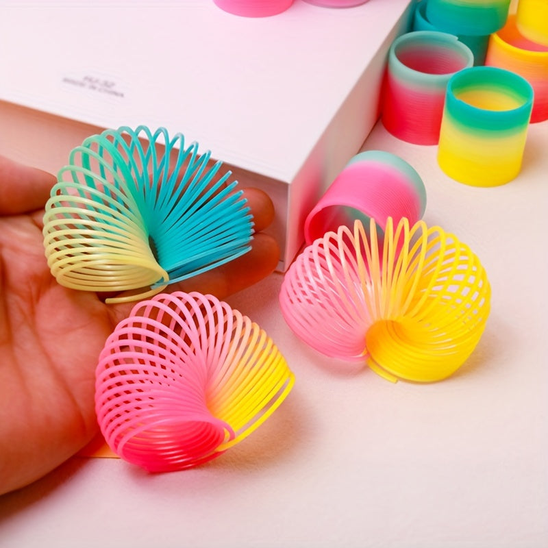 12pcs Mini Rainbow Circle Toy 3 1 25'' Diameter Stacking Circles