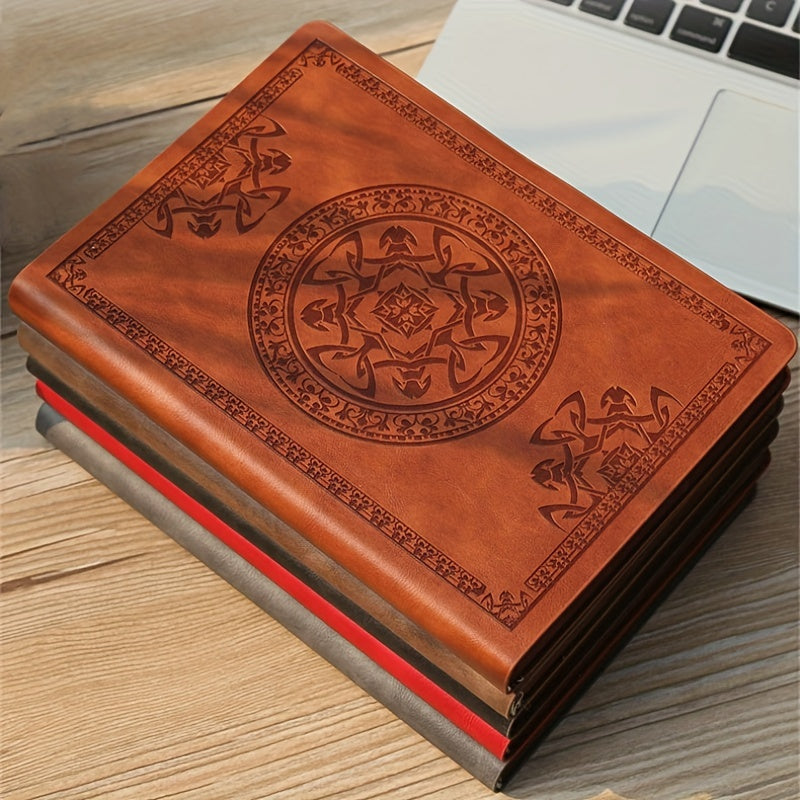 Retro A5 Notebook PU Leather Diary with Embossing - Perfect Gift