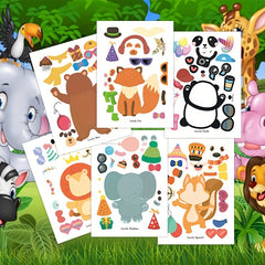 Animal Sticker Sheets for Kids Art - Tiger, Elephant & More - DIY Craft Supplies