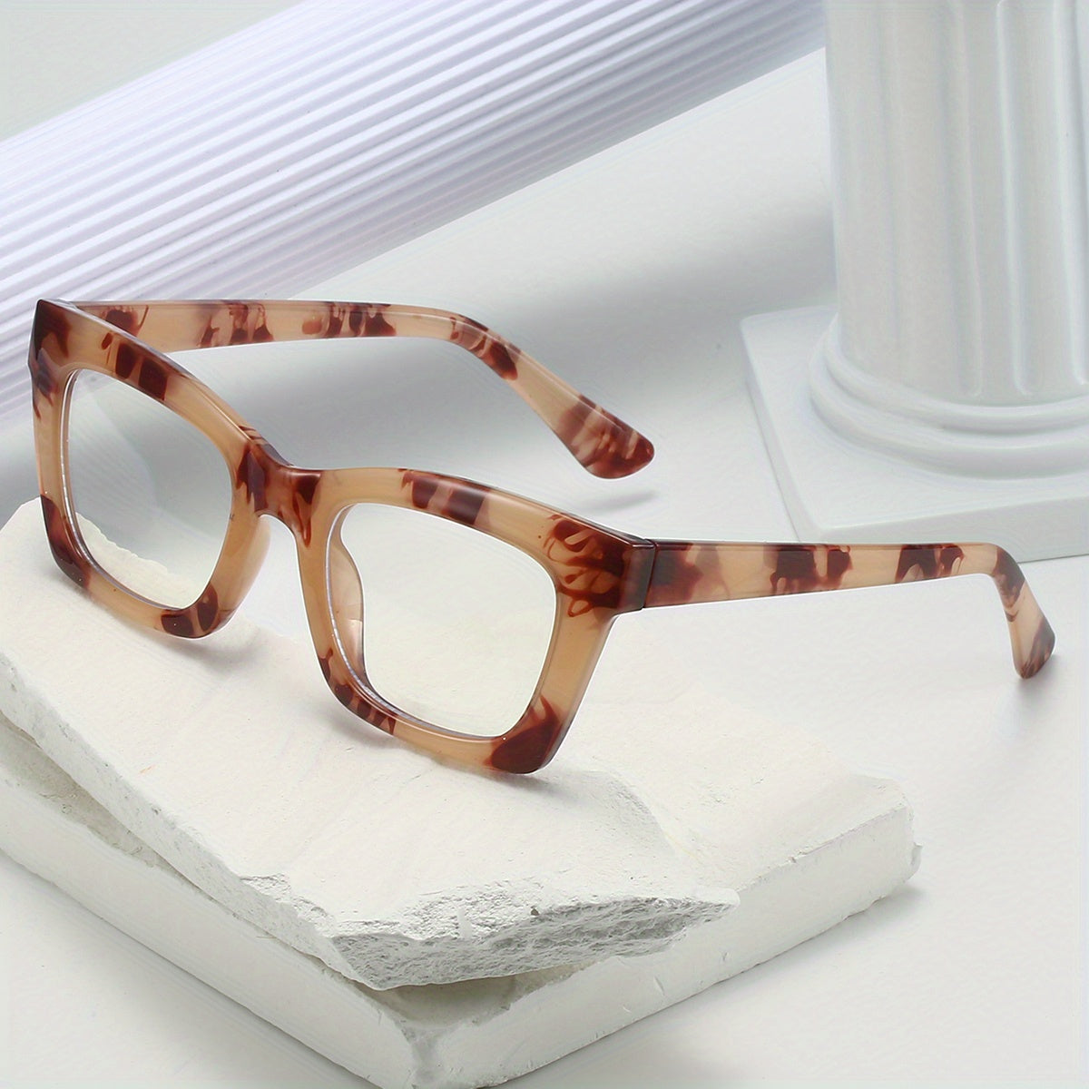 Vintage Leopard Eyeglasses Clear Lens Cat Eye Glasses for Women Men