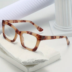 Vintage Leopard Eyeglasses Clear Lens Cat Eye Glasses for Women Men
