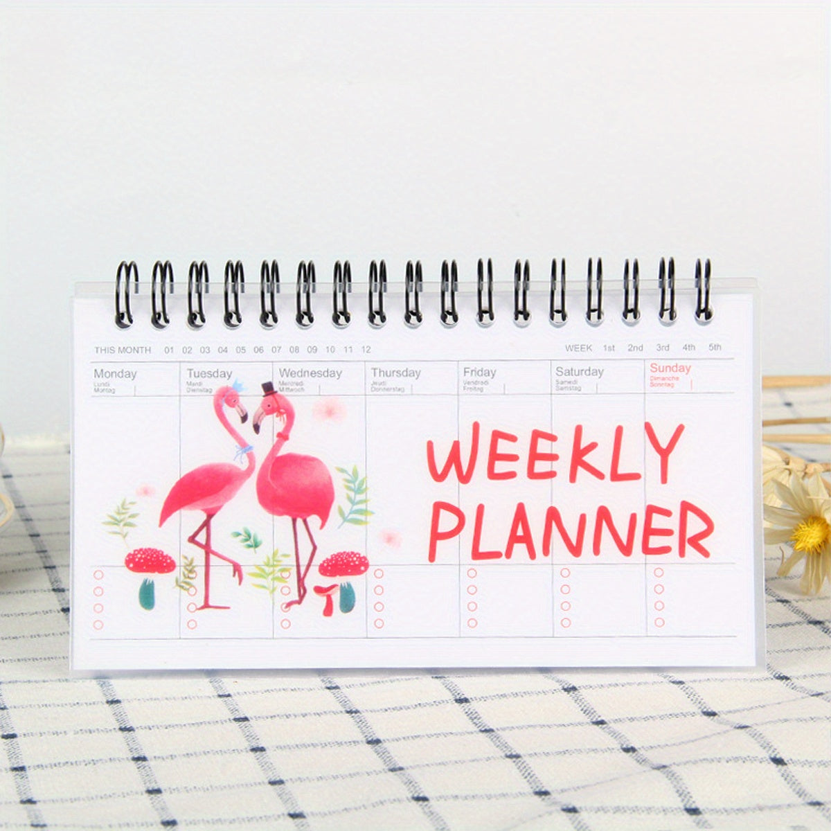 One Week Planner Schedule Book Student Portable Coil Flip Notepad