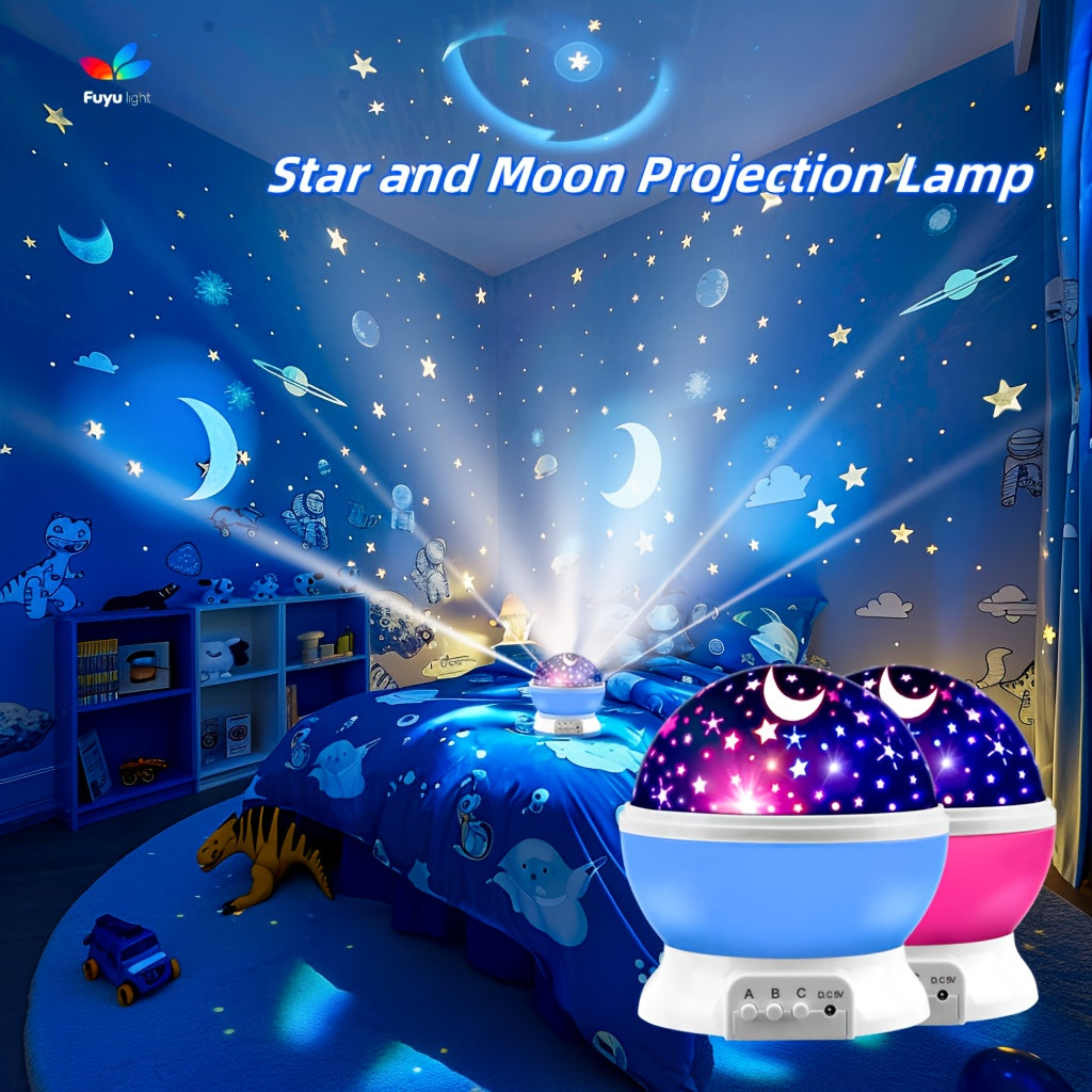 Romantic Starry Sky Light USB Powered 360 Rotating 2 Power Modes 2 Light Modes