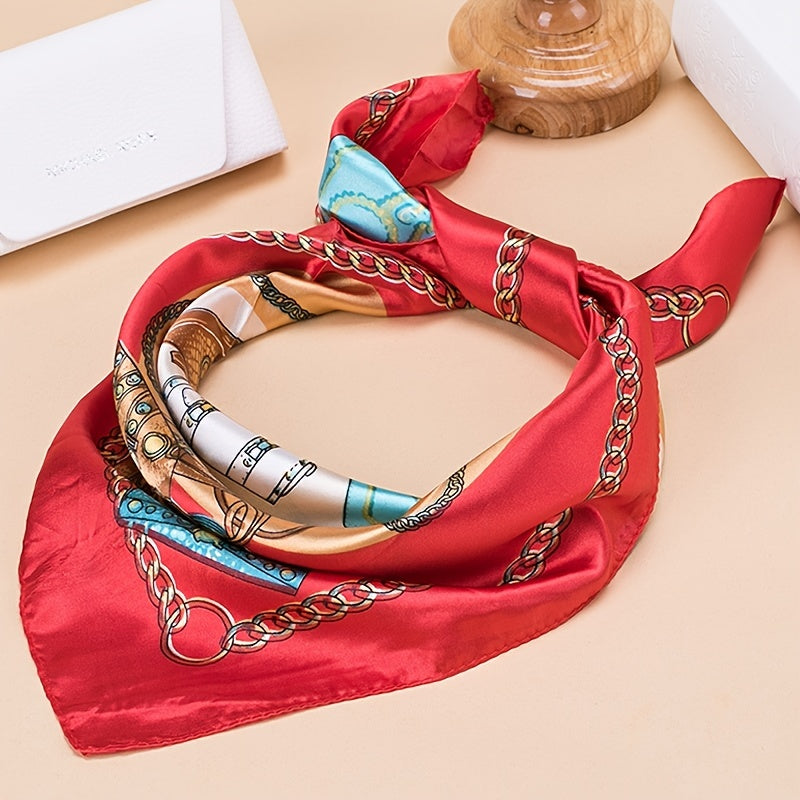 Printed Square Scarf Lightweight Scarf Holiday Gift Scarf