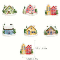 6pcs Snowhouse Hanging Ornament Christmas Tree Decoration