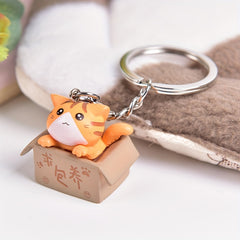 Cute Cartoon Cat Key Ring Chain Pendant for Bag Car Keychain