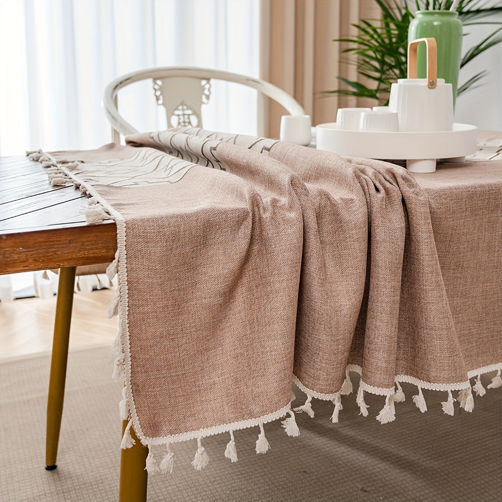 Chinese Style Waterproof Tablecloth for Picnics and Home Decor