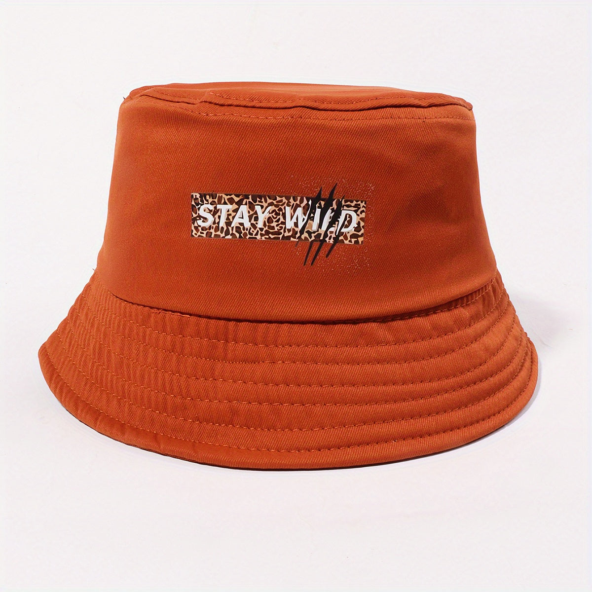 Leopard Bucket Hat Coffee Printed Fisherman Cap Outdoor Basin Hat