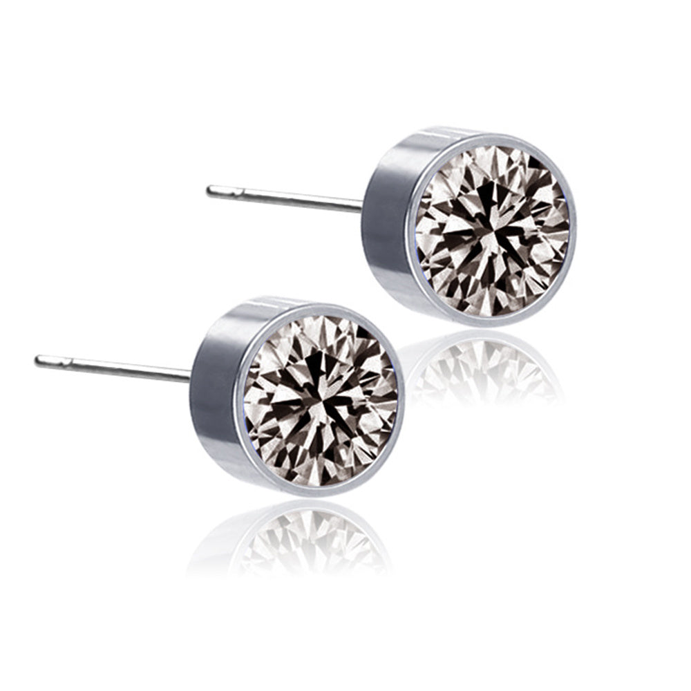 Men's Stainless Steel Drill Ear Pins Ear Cuffs Earrings