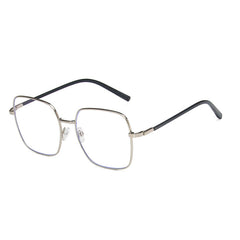 Square Anti Light Glasses for Women Men Students Metal Nearsighted Myopia